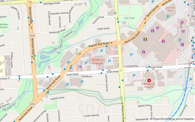 Modbury Triangle Shopping Centre location map