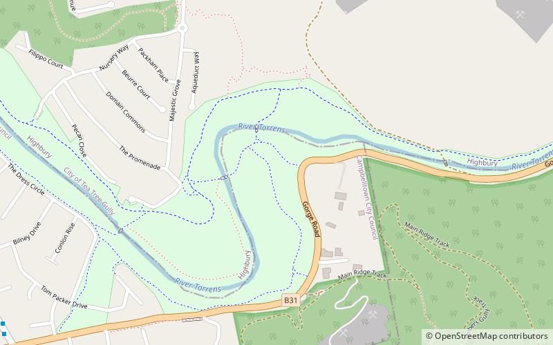Torrens Linear Park location map