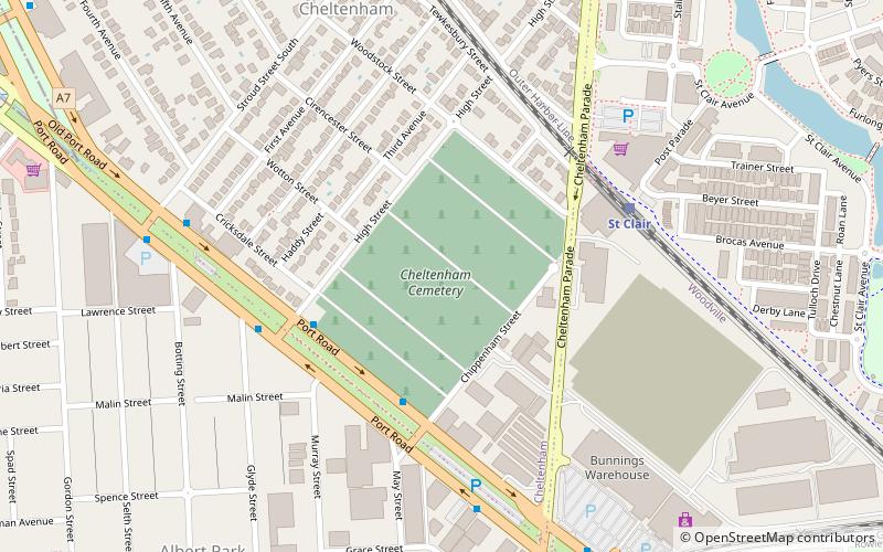 cheltenham cemetery adelaida location map