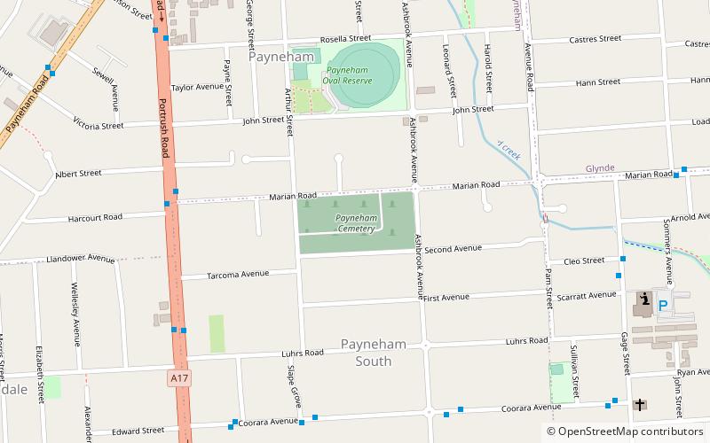 payneham cemetery adelaida location map
