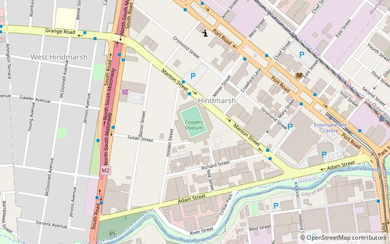 Estadio Hindmarsh location map