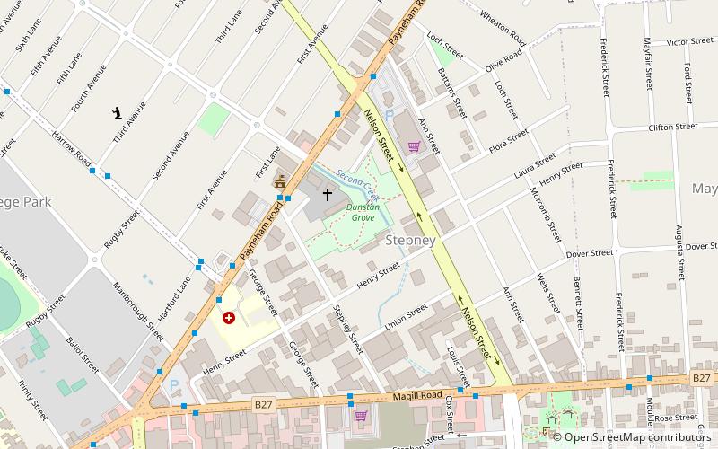 Stepney location map