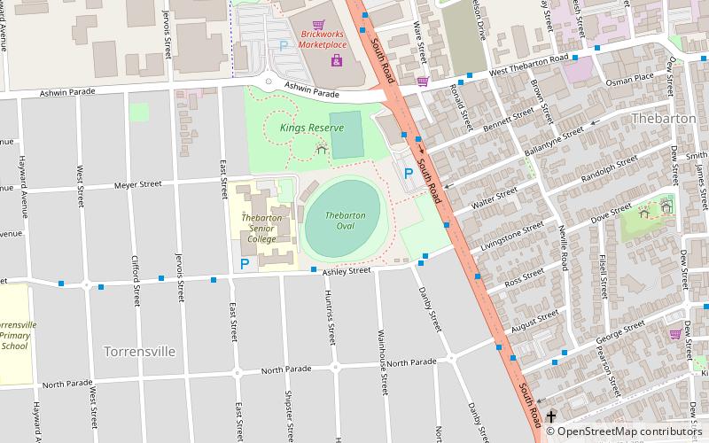 Thebarton Oval location map