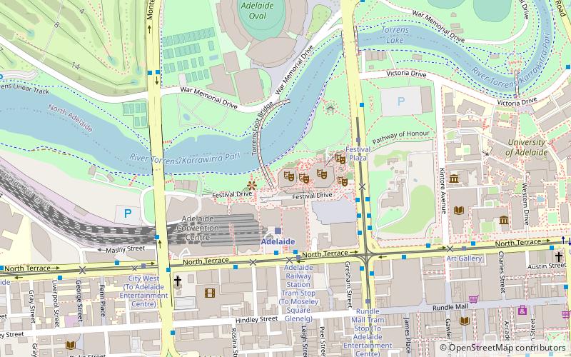 Adelaide Festival Centre location map