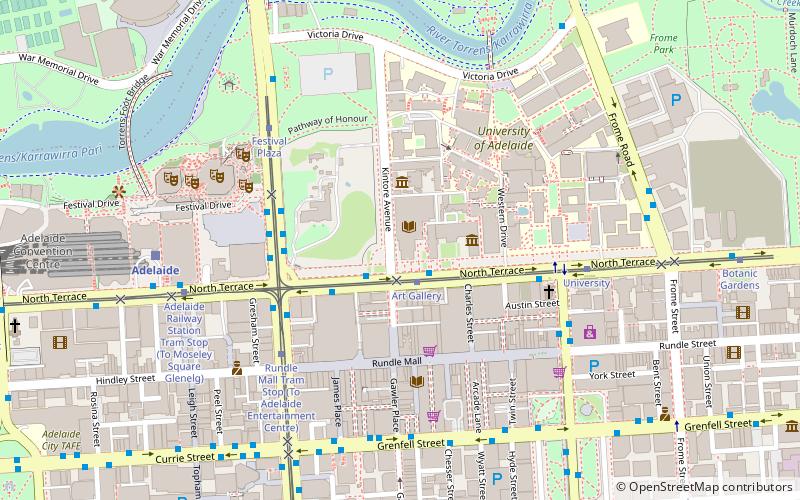 flinders university museum of art adelaida location map