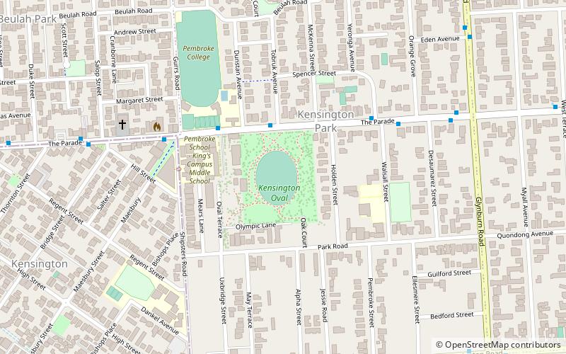 Kensington Oval location map