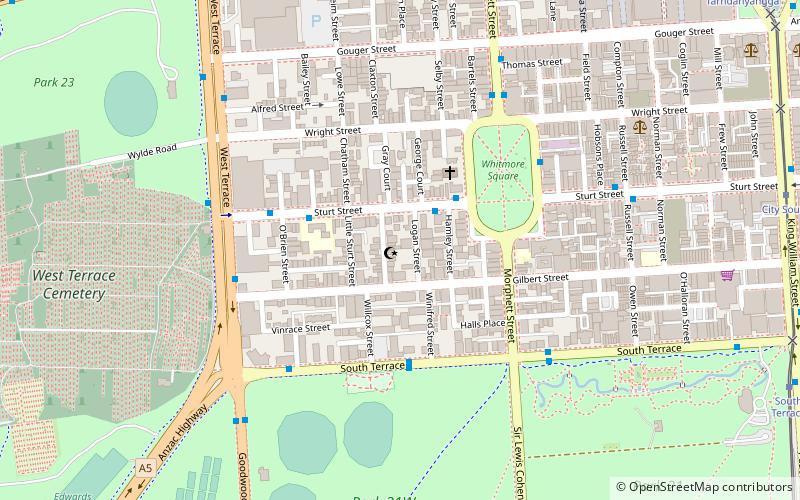 Adelaide City Mosque location map