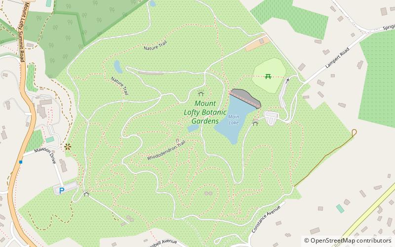 Mount Lofty Botanic Garden location map