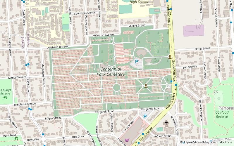 Centennial Park Cemetery location map