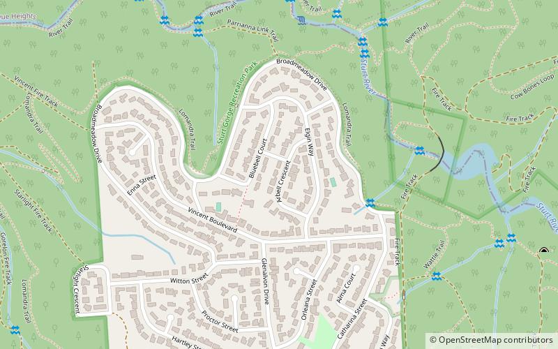 Sturt Gorge Recreation Park location map