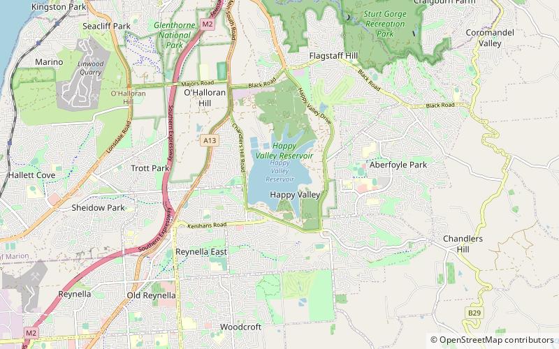 Happy Valley Reservoir location map