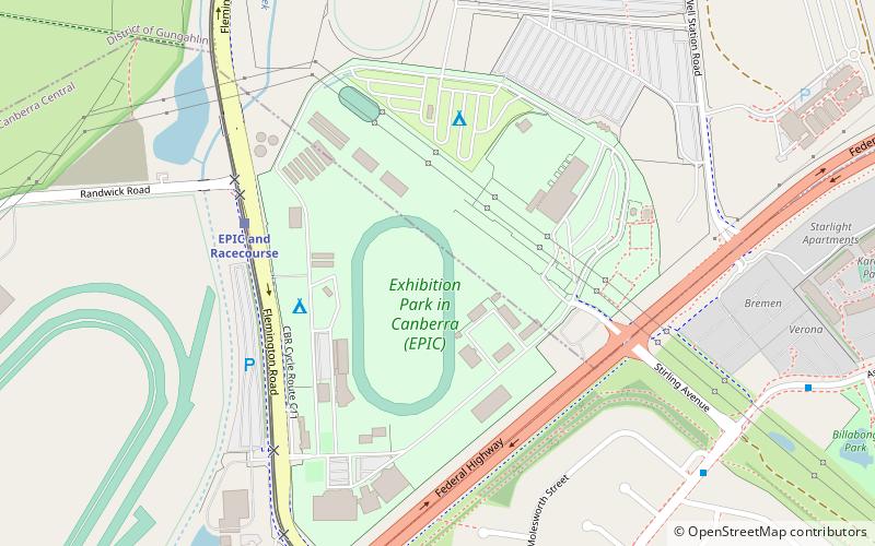 Exhibition Park in Canberra location map