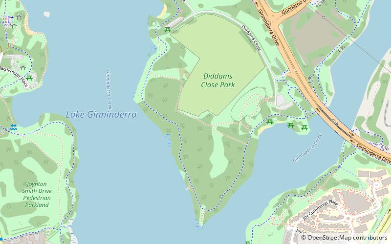 Lake Ginninderra location map