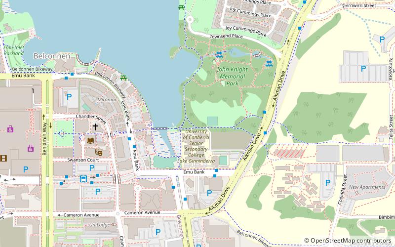 john knight memorial park canberra location map
