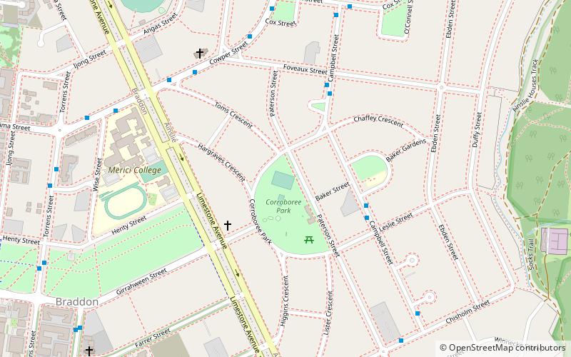 ainslie tennis club canberra location map
