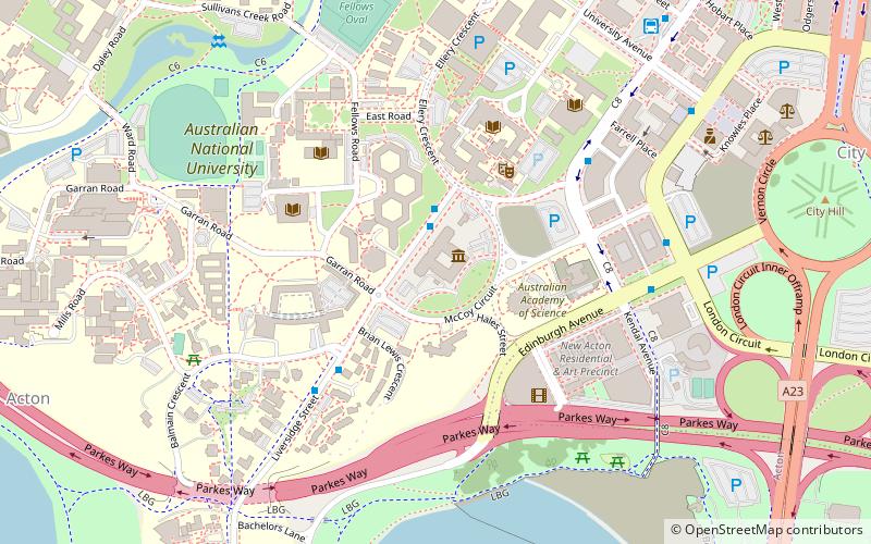 National Film and Sound Archive location map