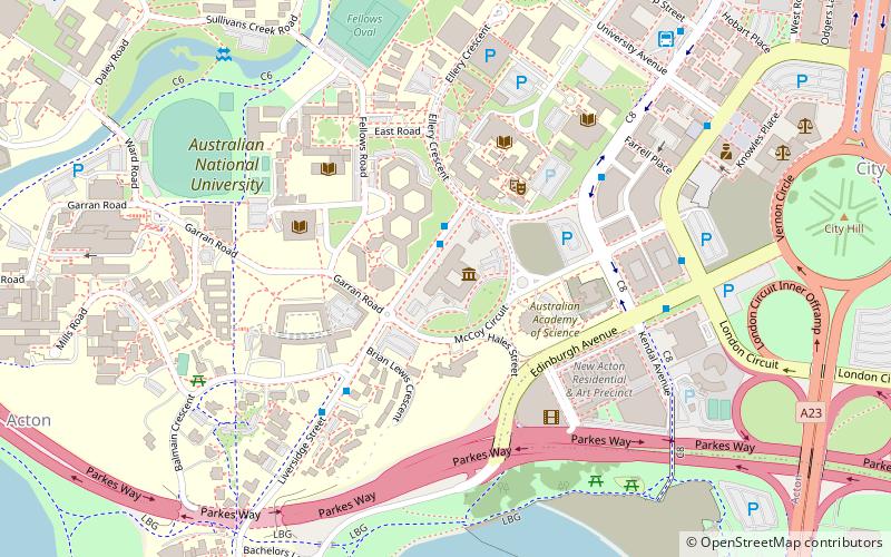 Australian Institute of Anatomy location map