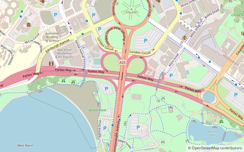 Parkes Way location map