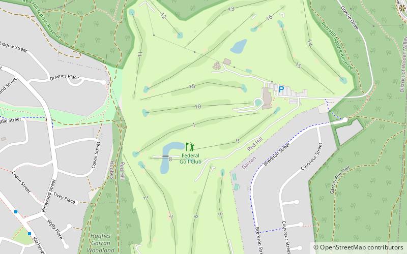 federal golf club canberra location map
