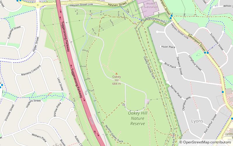 Oakey Hill location map