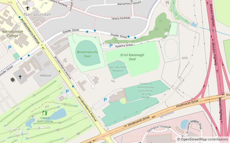 Narrabundah Ballpark location map