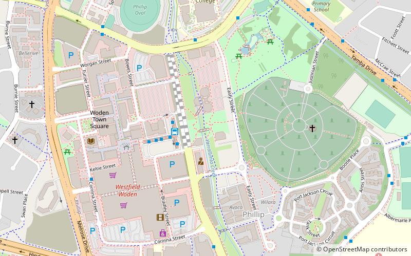 Woden Town Centre location map