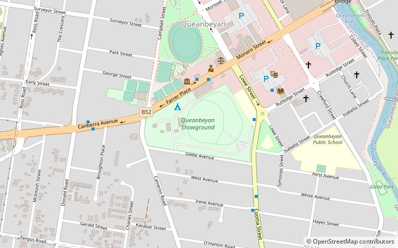 Queanbeyan Showground location map