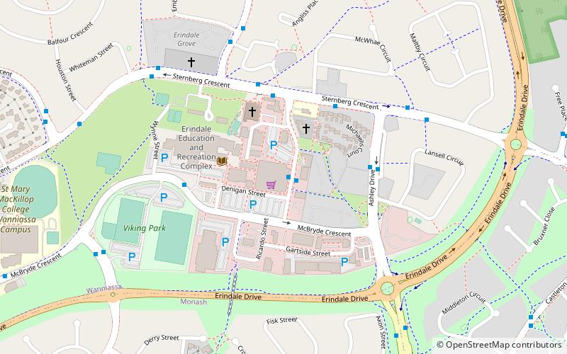 Erindale Centre location map