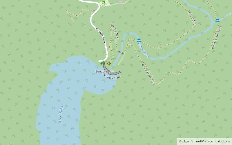 Bendora Dam location map