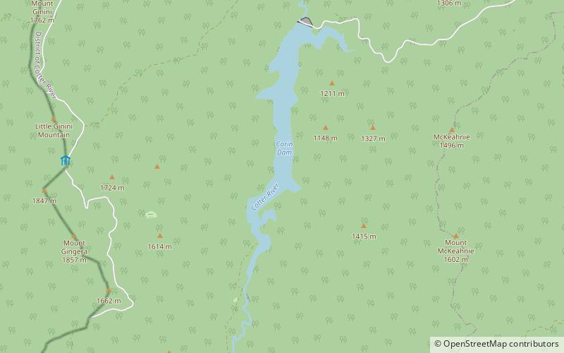 Corin Dam location map