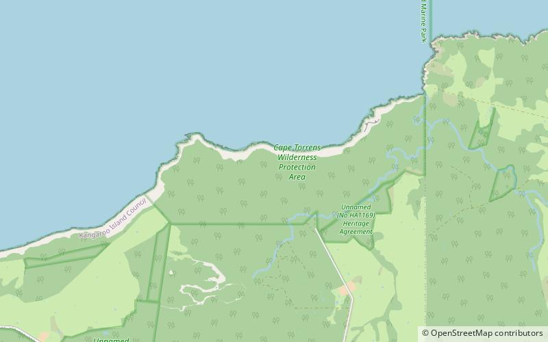 cape torrens wilderness protection area ile kangourou location map