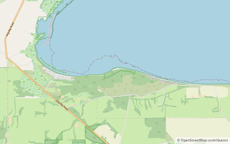 nepean bay conservation park ile kangourou location map
