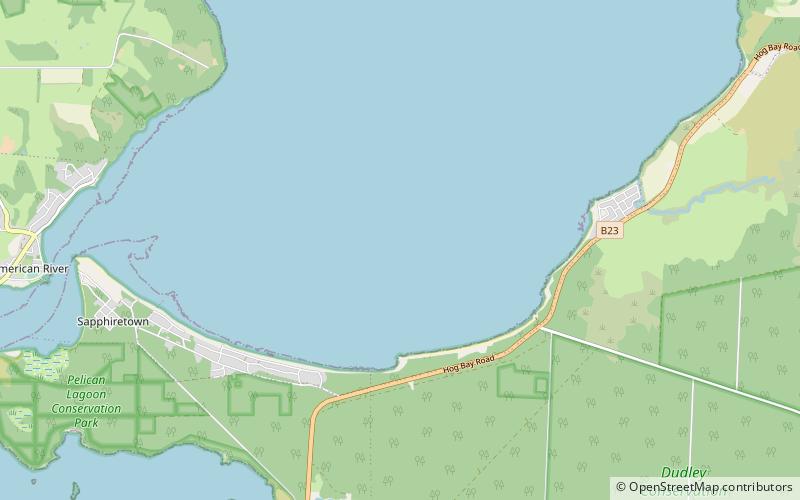 Baudin Beach location map