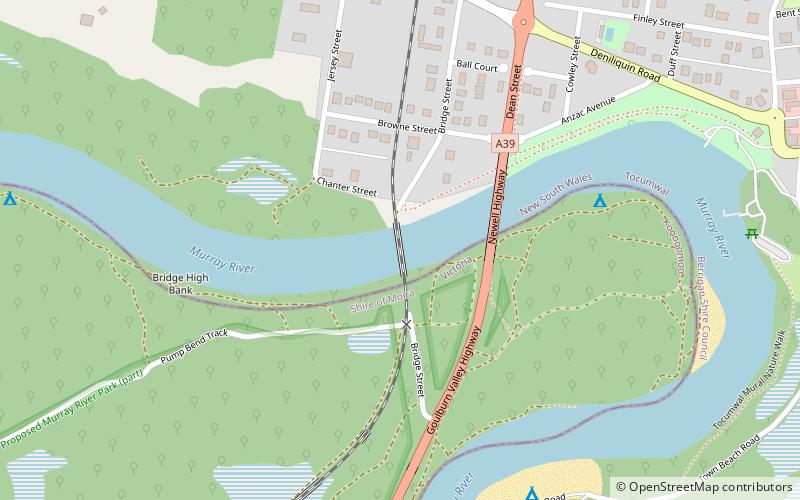 Tocumwal Line location map