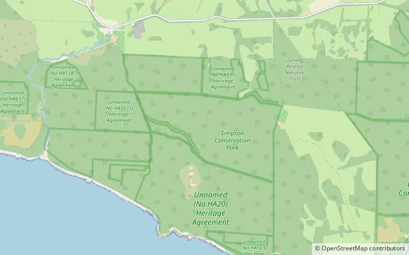 simpson conservation park ile kangourou location map