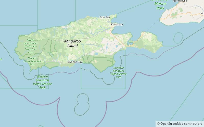 cape gantheaume wilderness protection area wyspa kangura location map