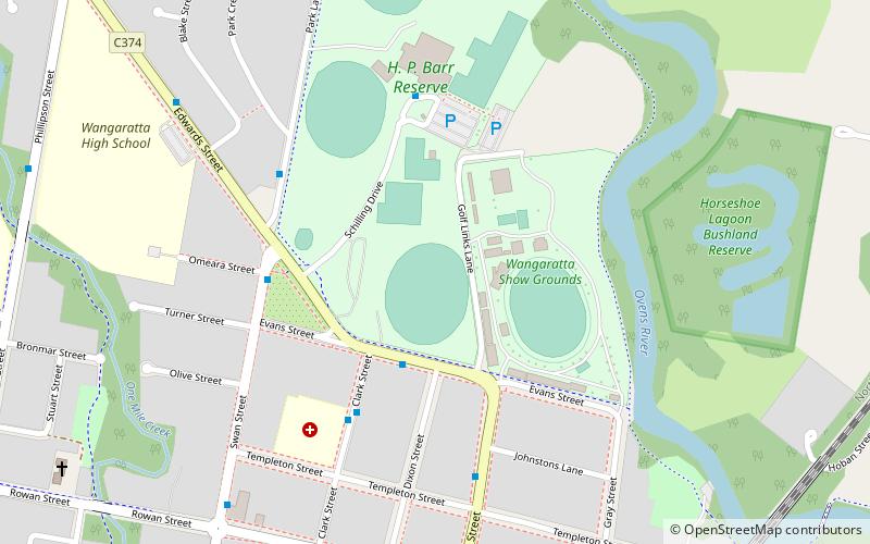 The Showgrounds location map