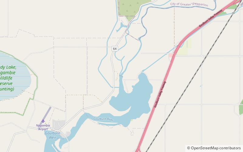 Goulburn Weir location map