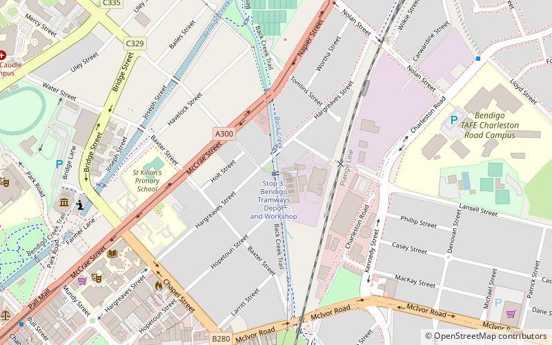 Bendigo Tramways location map