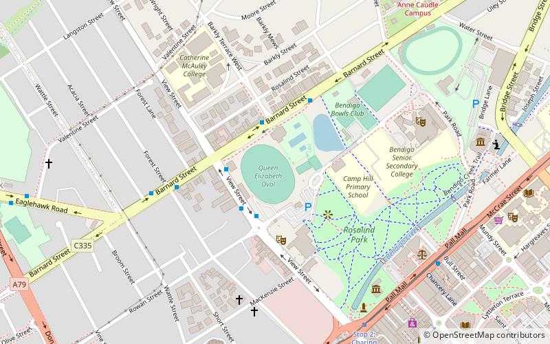 Queen Elizabeth Oval location map