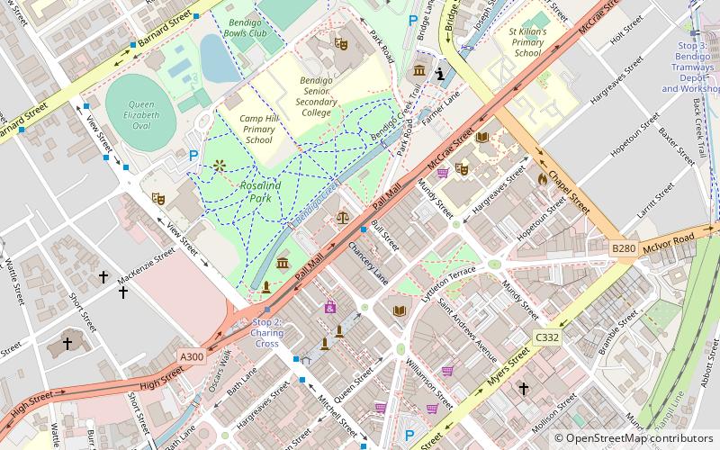 Bendigo Law Courts location map