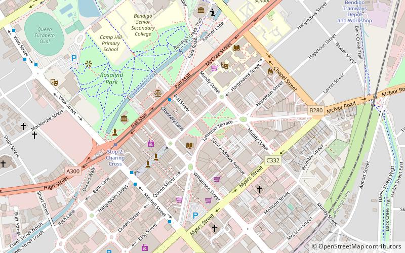 Bendigo Town Hall location map