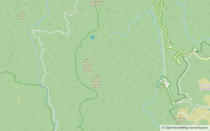 mount fainter south park narodowy alpine location map