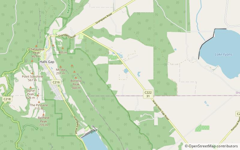 Halls Gap Zoo location map