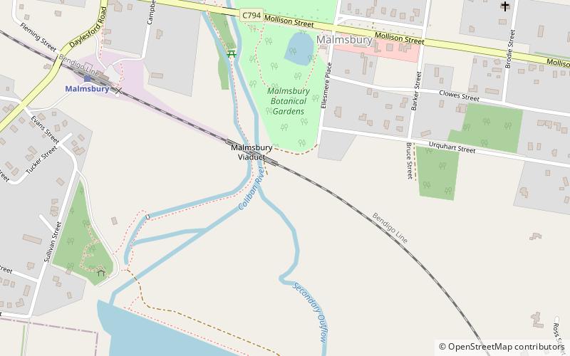 Malmsbury Viaduct location map