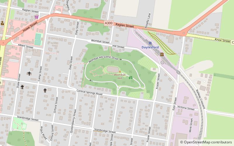 Wombat Hill Botanic Gardens location map