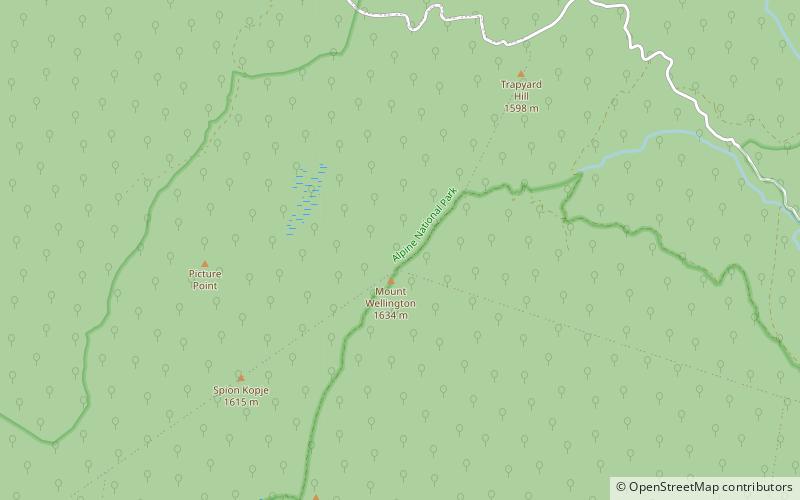 mount wellington alpine national park location map