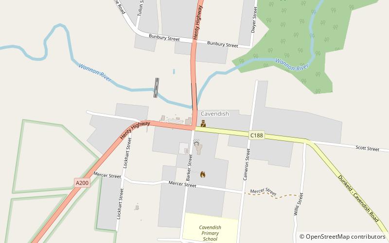 Cavendish location map