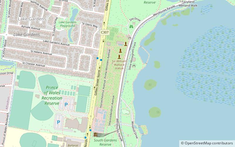 Ballarat Botanical Gardens location map