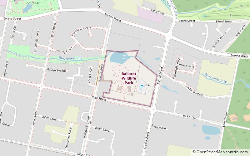 Ballarat Wildlife Park location map